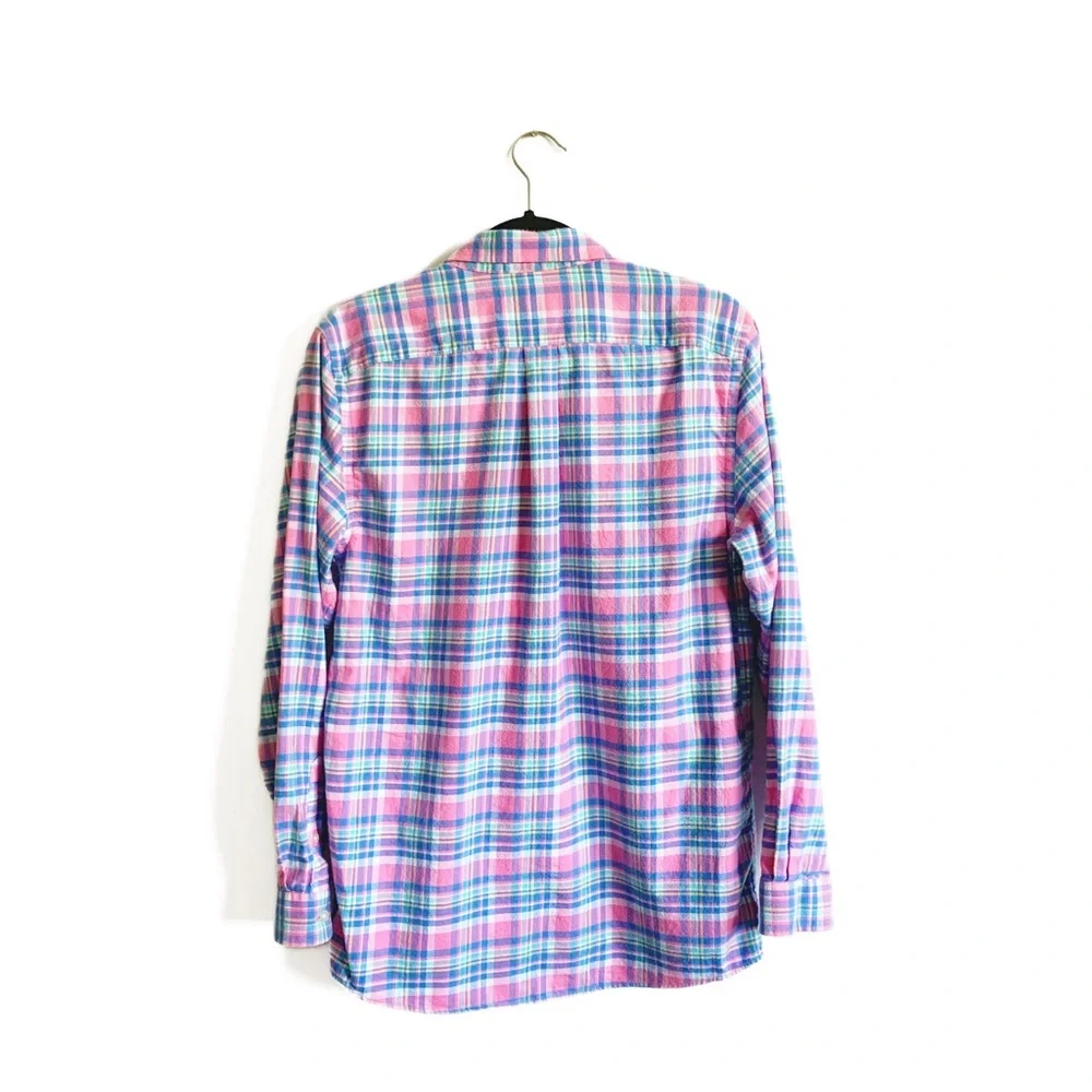 Vineyard Vines Boys Plaid Whale Shirt Button Down Flannel